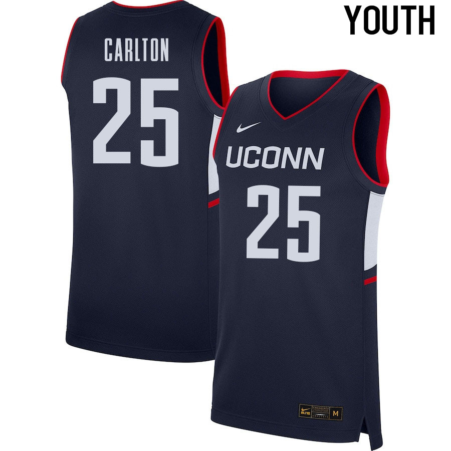 2021 Youth #25 Josh Carlton Uconn Huskies College Basketball Jerseys Sale-Navy